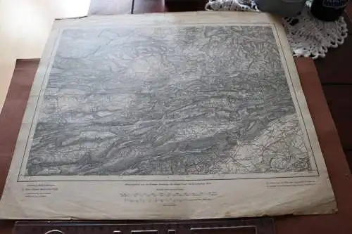 alte Karte des Deutschen Reiches Umdruckausgb. 669 Oltingen 1893