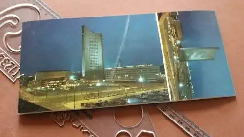 tolles altes Ansichtskartenheft mit acht karten cer Messestadt Leipzig