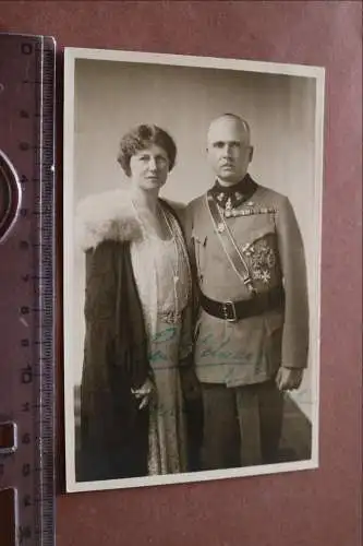 tolles altes Foto Herzog Carl Eduard und Herzogin Viktoria Adelheid mit Signatur
