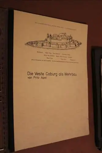 altes Heft - Die Veste Coburg als Wehrbau von Fritz Apel  1974