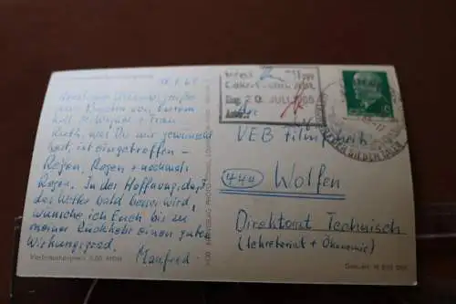 tolle alte Karte- Ferienheim Aktivist  Bucha über Saalfeld 1965