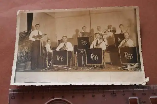 zwei tolle alte Fotos Musikkapelle Wagner - Bitterfeld  50-60er Jahre ???