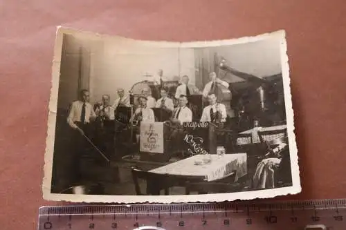 zwei tolle alte Fotos Musikkapelle Wagner - Bitterfeld  50-60er Jahre ???