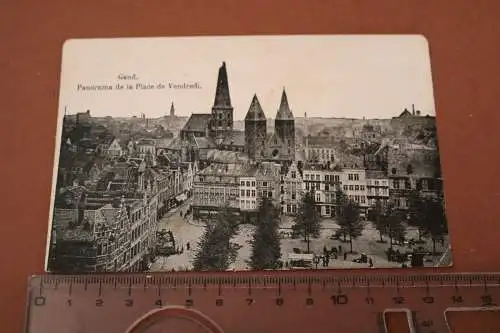 tolle alte Karte - Ansicht von Gand , Gent  1916 - aus Lazarett ??