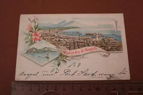 tolle alte Karte - Ricordo di Napoli 1899 ?