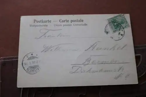 tolle alte Karte  Kreuzberg -  Neviges Hardenberg - Glanzkarte 1904