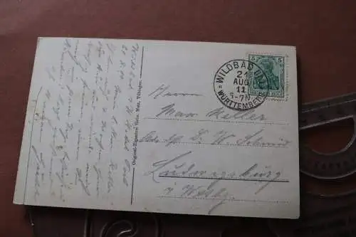tolle alte Karte  Ansicht Wildbad 1911
