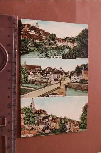 tolle alte Karte  Tübingen Neckaransichten 1900-1910 ??