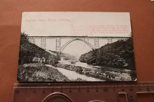 tolle alte Karte Bergisch Land, Kaiser Wilhelmbrücke 1908