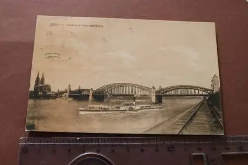 tolle alte Karte Köln, Cöln  Hohenzollernbrücke 1911