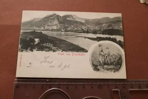 tolle alte Karte Gruß vom Drachenfels  1903