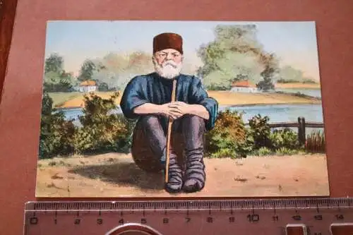 tolle alte Karte -Typus Ukraine - alter Mann - Feldpost 1915 