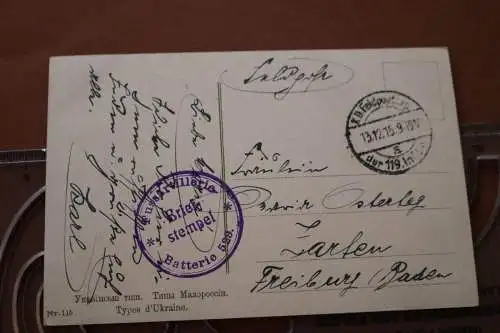 tolle alte Karte -Typus Ukraine - alter Mann - Feldpost 1915 