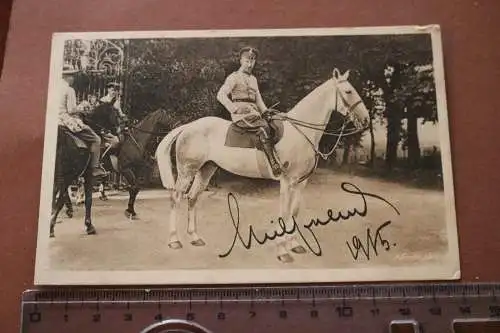tolle alte Karte - Prinz Wilhelm von Preussen in Uniform auf Pferd 1915