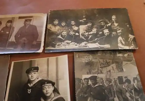 sieben tolle alte Fotos eines Matrosen Wilhelmshaven - SMS Lothringen