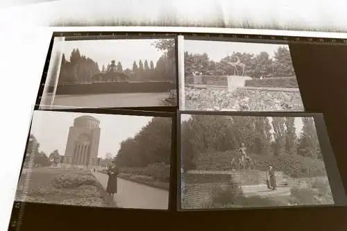 vier tolle alte Negative Hamburg Planetarium und Statuen Stadtpark - 30-40er Jah