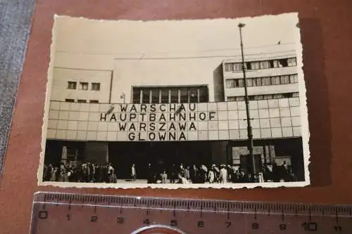 tolles altes Foto - Warschau - Hauptbahnhof - 30-40er Jahre 