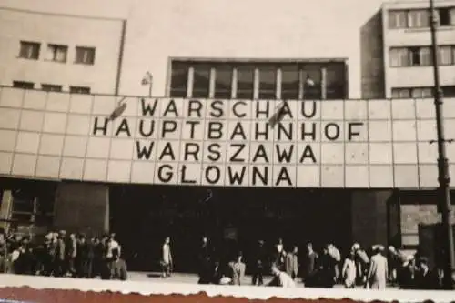 tolles altes Foto - Warschau - Hauptbahnhof - 30-40er Jahre