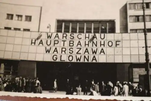tolles altes Foto - Warschau - Hauptbahnhof - 30-40er Jahre 
