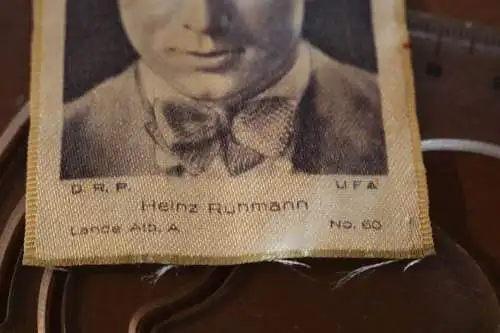 altes Stoffsammelbild Heinz Rühmann - für Sammelalbum