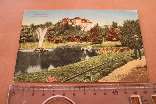 tolle alte Karte - Luckenwalde Partie im Stadtpark 