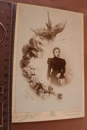 tolles altes Kabinettfoto Portrait einer Frau - Luckenwalde 
