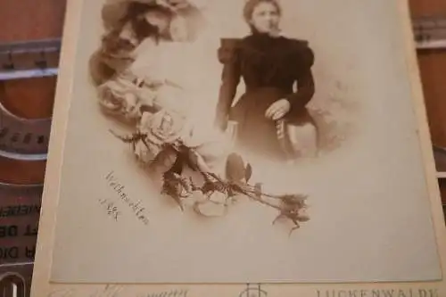 tolles altes Kabinettfoto Portrait einer Frau - Luckenwalde 