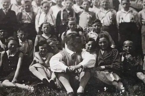 tolles altes Gruppenfoto - Schulklasse auf der Wasserkuppe Rhön 1931