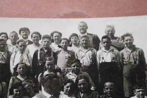 tolles altes Gruppenfoto - Schulklasse auf der Wasserkuppe Rhön 1931