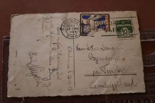tolle alte Künsterlkarte - Dänemark  Flugzeug - Gladelig Jul  1929 