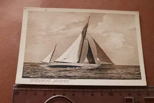 tolle alte Karte Segelyacht Navahoe 
