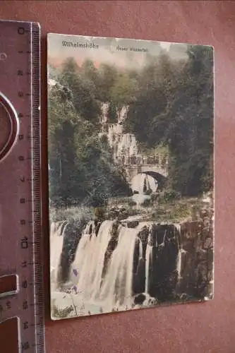 tolle alte Karte - Wilhelmshöhe Neuer Wasserfall 1909