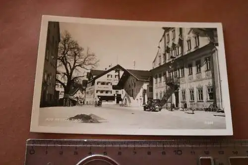 tolle alte Karte - Reutte Tirol Strasse Gebäude -  1939