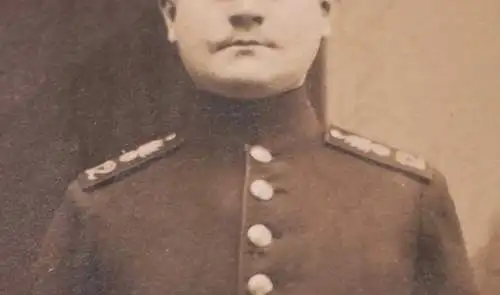tolles altes CDV Foto - Portrait eines Soldaten - Metz