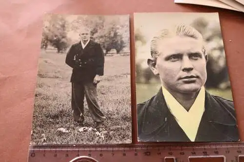 zwei tolle alte Fotos - Portrait eines Mannes teilweise coloriert