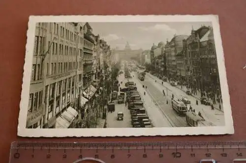 tolle alte Karte - Prag  Wenzelsplatz Museum - 20-30er Jahre ???
