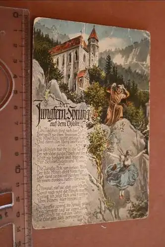 tolle alte Karte - Jungfern-Sprung auf dem Oybitz  1900-1910