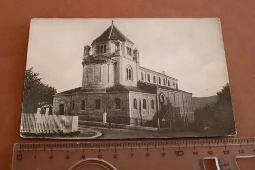 tolles altes Foto - mir unbekannte Kirche ? - Ort ??? 1900-1910