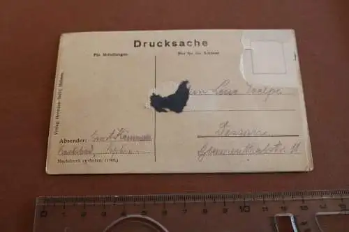 tolle alte Rucksackkarte - Karlsbad mit zehn kleinen Ansichten