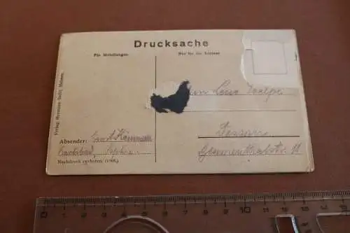 tolle alte Rucksackkarte - Karlsbad mit zehn kleinen Ansichten 
