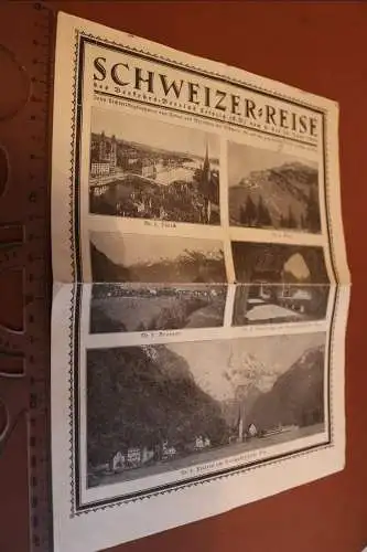 tolles altes Werbeblatt  Schweiz -Reise des Verkehrs-Verein Leipzig 1925