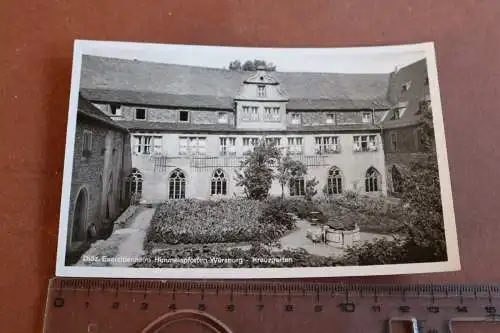 tolle alte Karte - Diöz. Exerzitienheim Himmelspforten Würzburg Kreuzgarten 1967