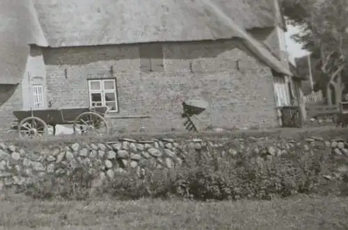 tolles altes Negativ - Hof - Gebäude  Reetdach - 20-40er Jahre 