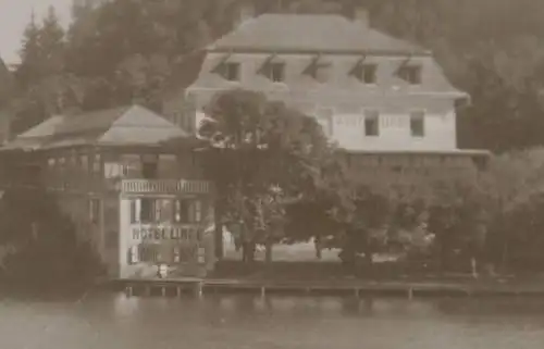 tolles altes Negativ - Ort Kirche - Hotel Linde - am See oder Fluß - 30-40er Jah