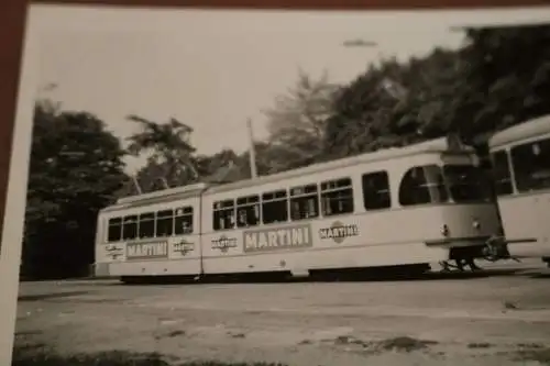 tolles altes Foto - Strassenbahn mit Martini Werbung  Köln Umgebung 60-70er Jahr