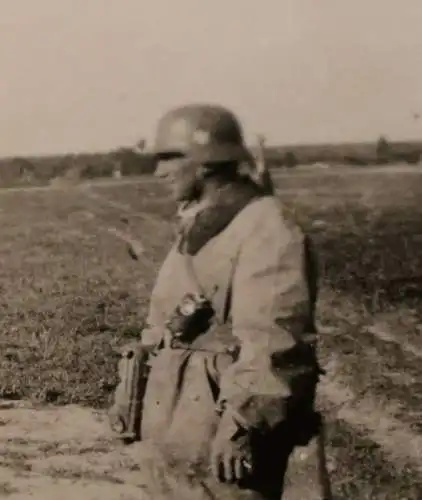 altes Foto - deutscher Panzer zerstört - Weg nach Brody - Polen 1939