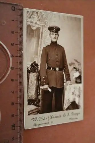 tolles altes CDV-Foto - Portrait eines Soldaten aus Mainz