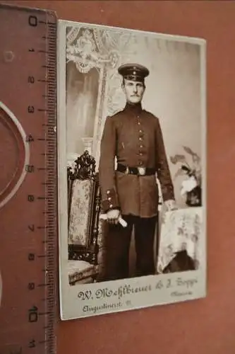 tolles altes CDV-Foto - Portrait eines Soldaten aus Mainz 