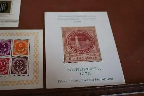 drei ältere Nachdrucke von Briefmarkenblöcken  80er Jahre ?