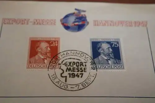 alte Ganzsache - Export-Messe  Hannover 1947